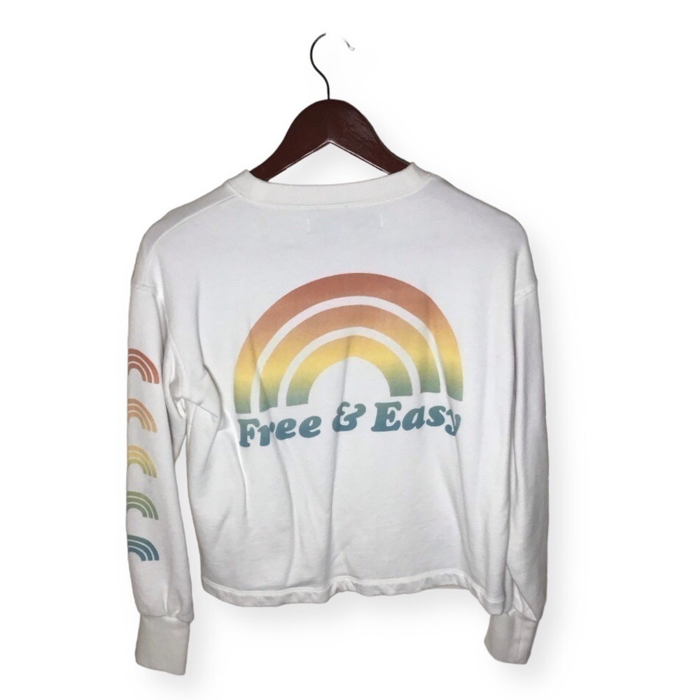 Madewell x Free & Easy® Rainbow Graphic Crewneck Sweatshirt Size Small.
